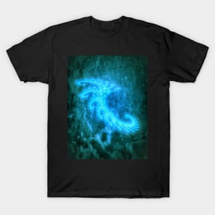 Blue Spiral Fractal T-Shirt